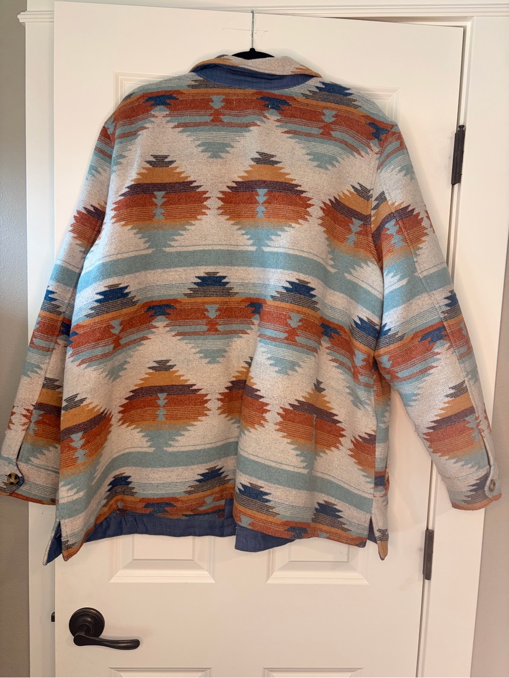 Idyllwind Multicolor Aztec Pattern Jacket - Blue, Tan, Rust - Picture 2 of 2